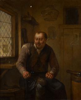 Egbert Van Heemskerck The Elder - A Cobbler At His Workbench