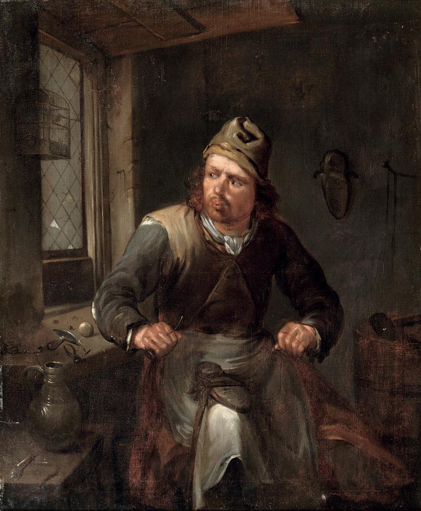 Egbert van Heemskerck - A cobbler in his workshop