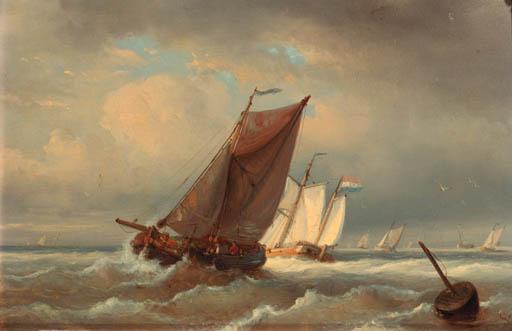 Egidius Linnig - Dutch hoys in a stiff breeze