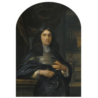 Eglon Hendrick Van Der Neer - Portrait Of A Gentleman Leaning On A Balustrade