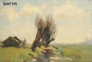 Egnatius Ydema - Trees in a polder landscape