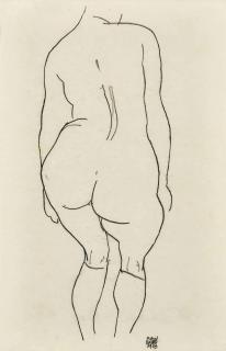 Egon Schiele - Aktsude (Étude de nu)