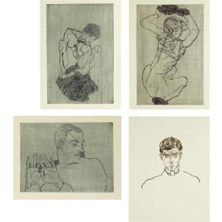 Egon Schiele - Das Graphische Werk Von Egon Schiele (Kallir 3B, 4B, 5C, 6B, 7B, 8B, 16B And 17B)