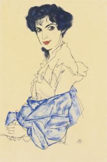 Egon Schiele - Elisabeth Lederer, Sitzend Mit Gefalteten Händen (Elisabeth Lederer, Seated With Hands Folded)