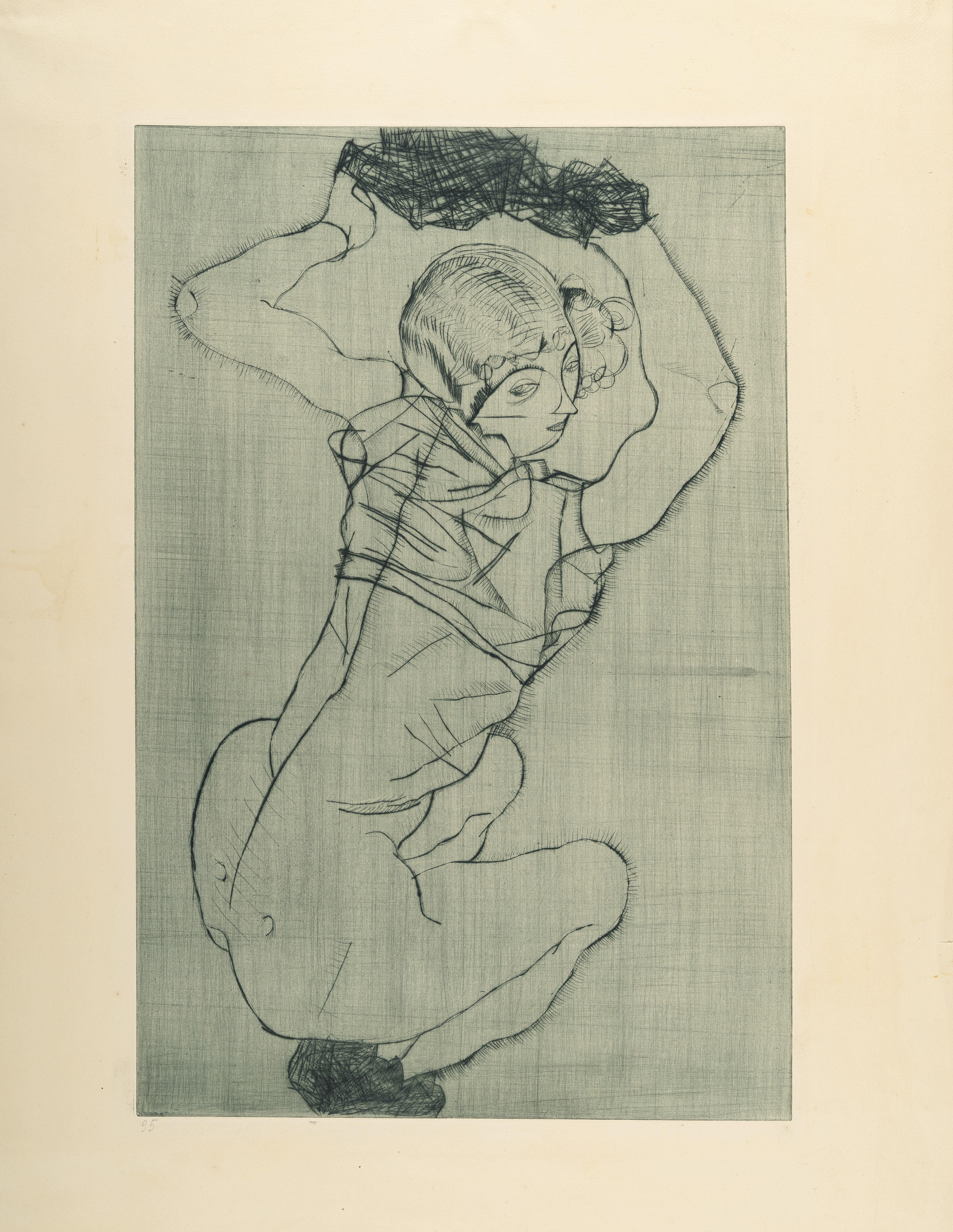 Egon Schiele - Kauernde