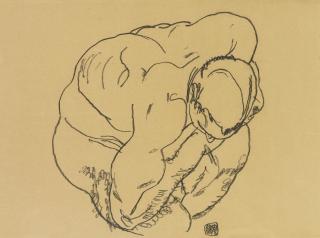 Egon Schiele - Kauernden Männlichen Akt (Crouching Male Nude)