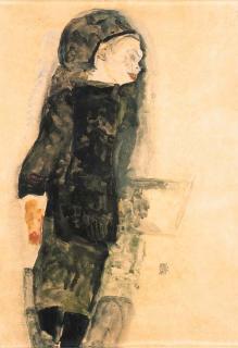 Egon Schiele - Kind In Schwarzen Kleidern