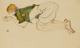 Egon Schiele - Kniende Frau