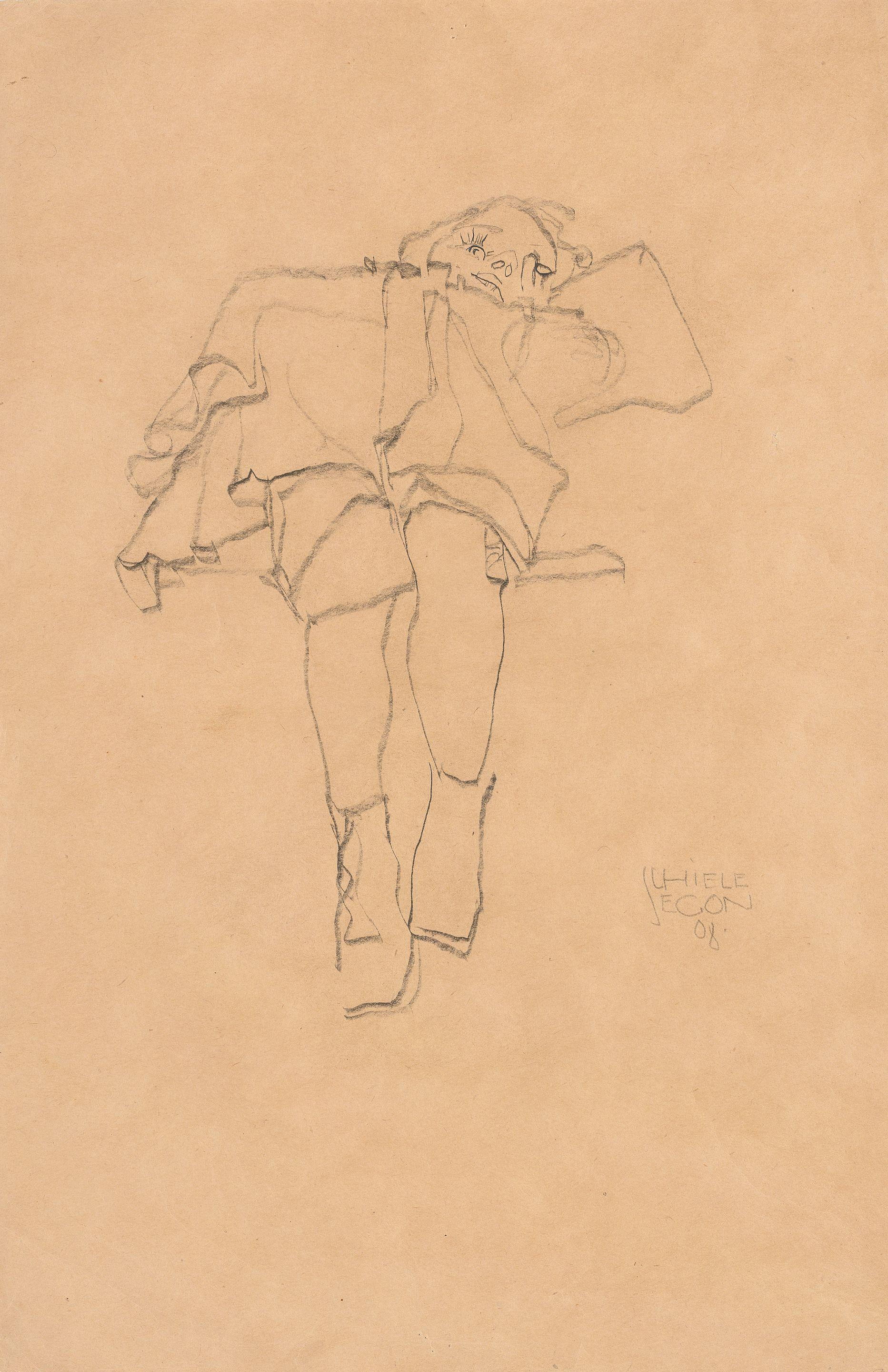 Egon Schiele - Liegendes kind