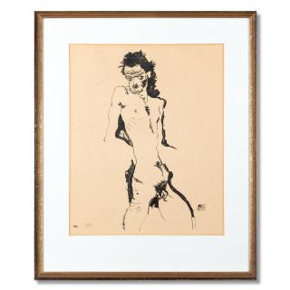 Egon Schiele - Männlicher Akt (Selbstbildnis) I