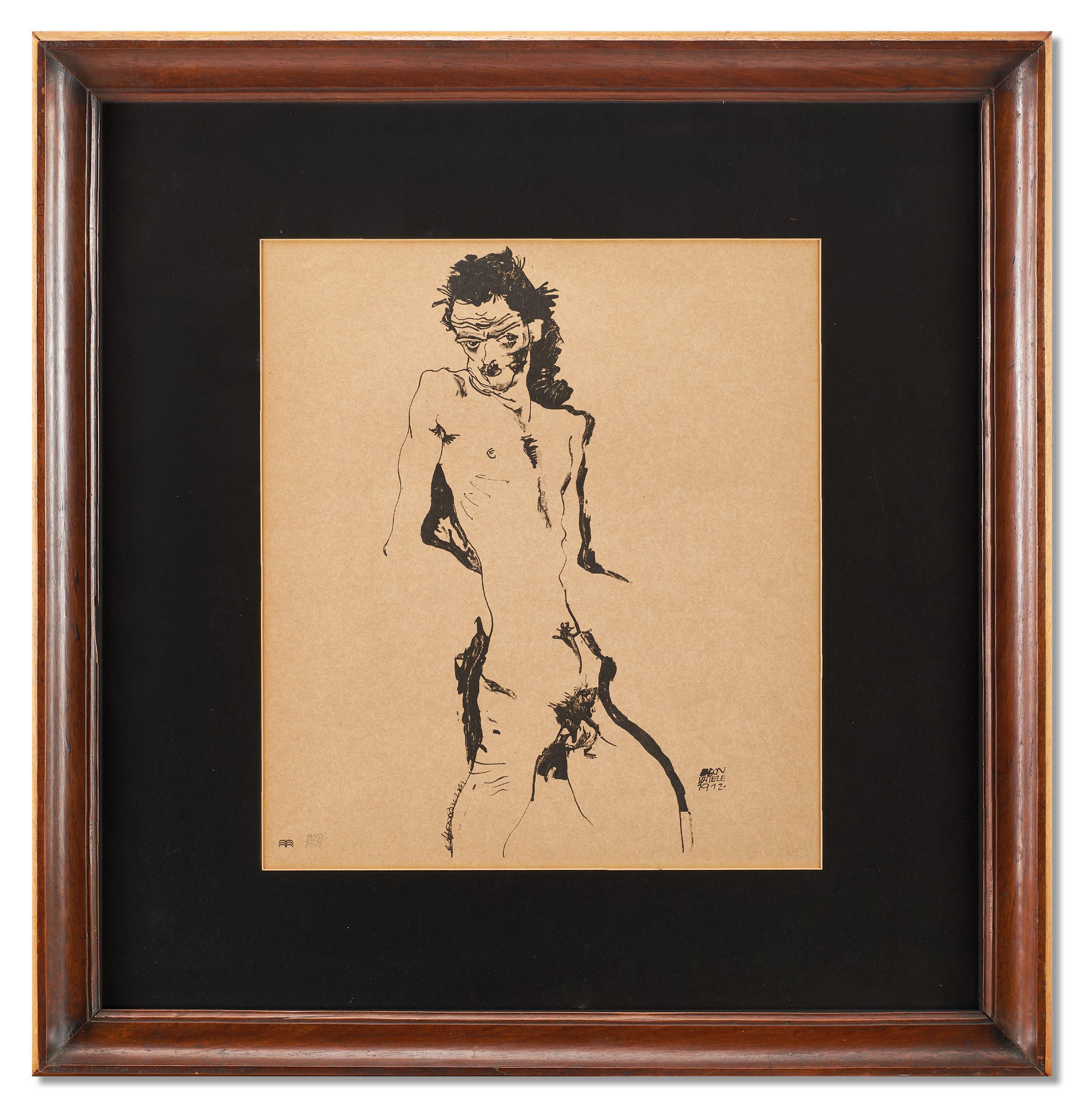 Egon Schiele - Male Nude (Self-Portrait) I