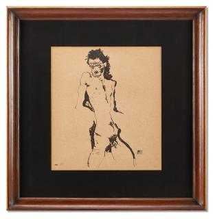 Egon Schiele - Male Nude (Self-Portrait) I