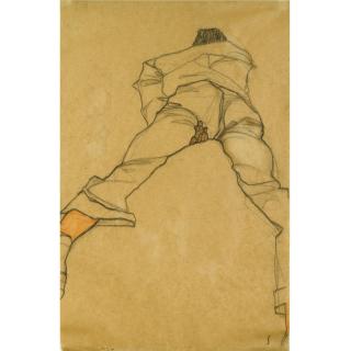 Egon Schiele - Mann Auf Dem Bauch Liegend (Man Lying On His Stomach)