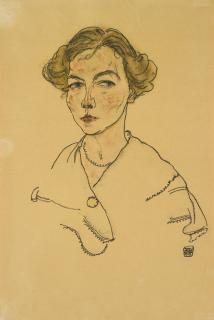Egon Schiele - Porträt Einer Frau (Lilly Steiner) (Portrait Of A Woman (Lilly Steiner))