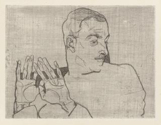 Egon Schiele - Portrait of Arthur Roessler (Kallir 8)