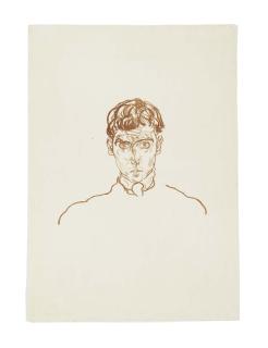 Egon Schiele - Portrait of Paris von Gütersloh, from: Das Graphische Werk Von Egon Schiele, Vienna (Kallir 16)