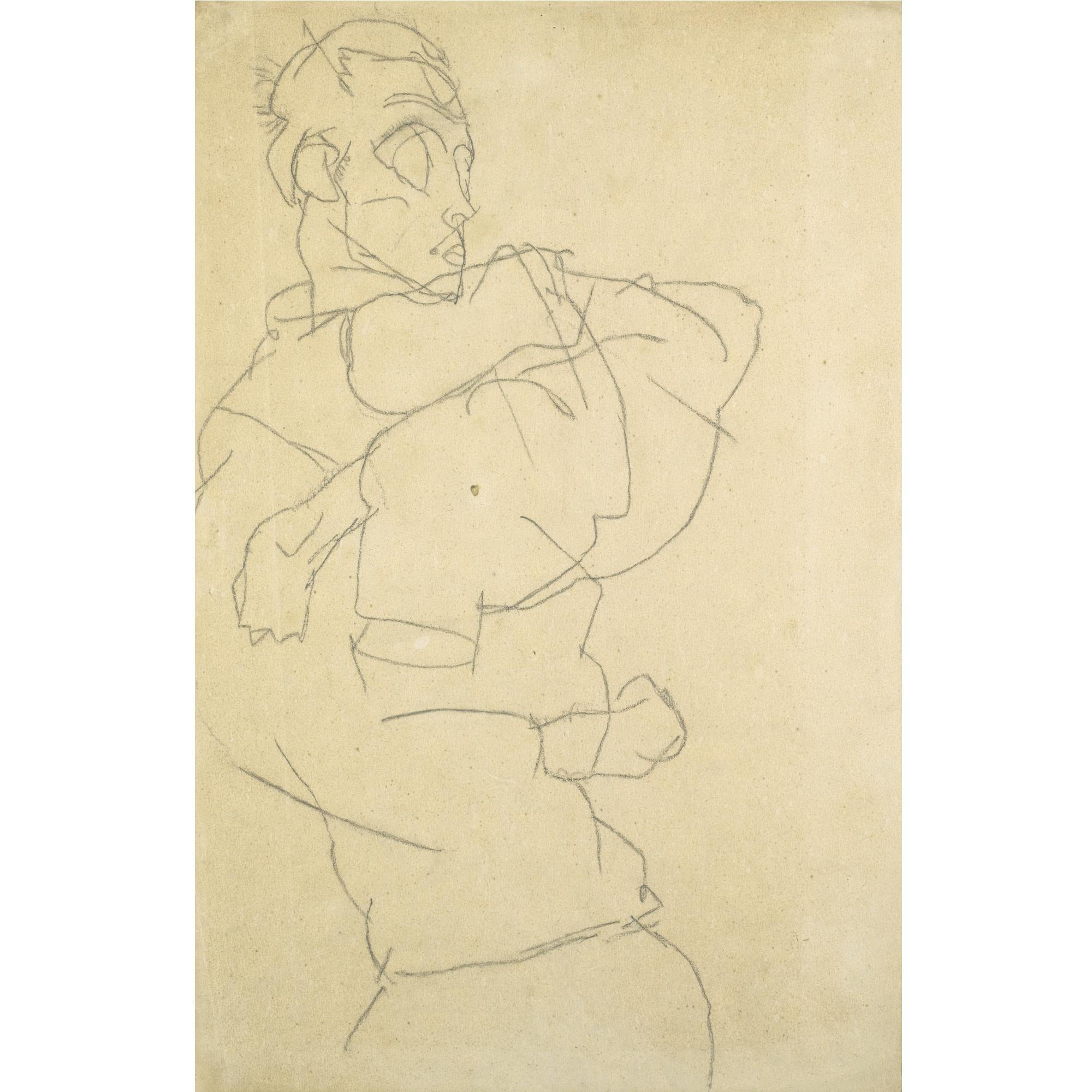 Egon Schiele - Selbstdarstellung (Self-Portrait)