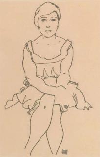 Egon Schiele - Sitzende Frau