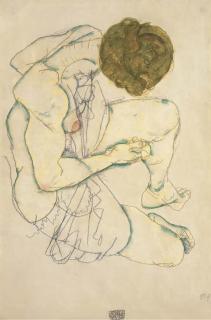 Egon Schiele - Sitzender Frauenakt
