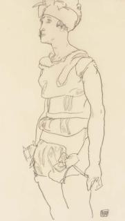 Egon Schiele - Stehendes Mädchen Mit Hut