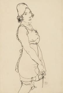 Egon Schiele - Stehendes Mädchen (Standing Woman)