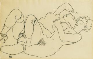 Egon Schiele - Two Reclining Nudes