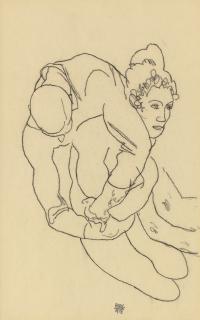 Egon Schiele - Umarmende (Embracing Couple)
