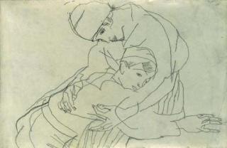 Egon Schiele - Umarmung (Embrace)