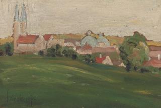 Egon Schiele - View of Klosterneuburg
