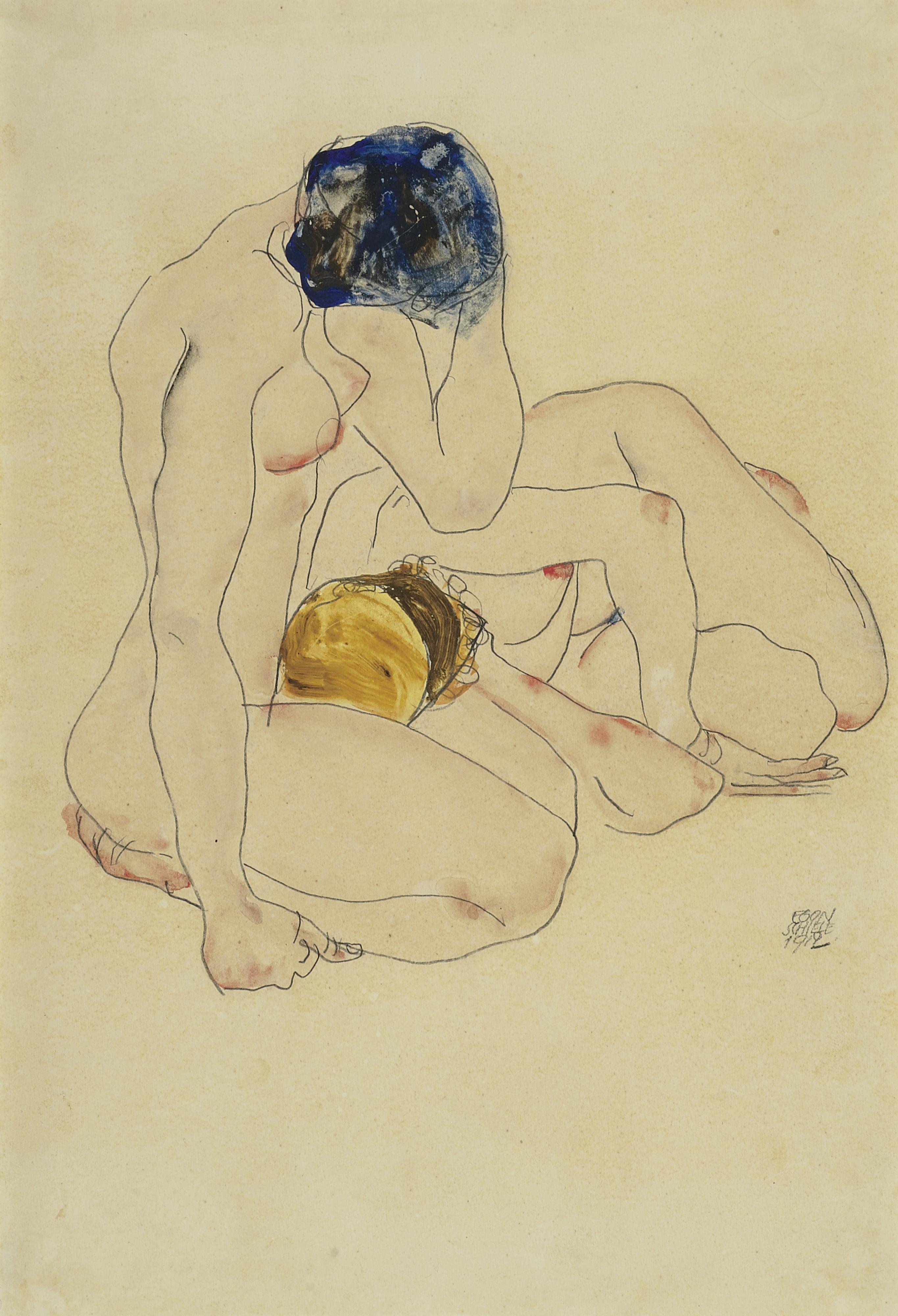 Egon Schiele - Zwei Freundinnen (Two Friends)