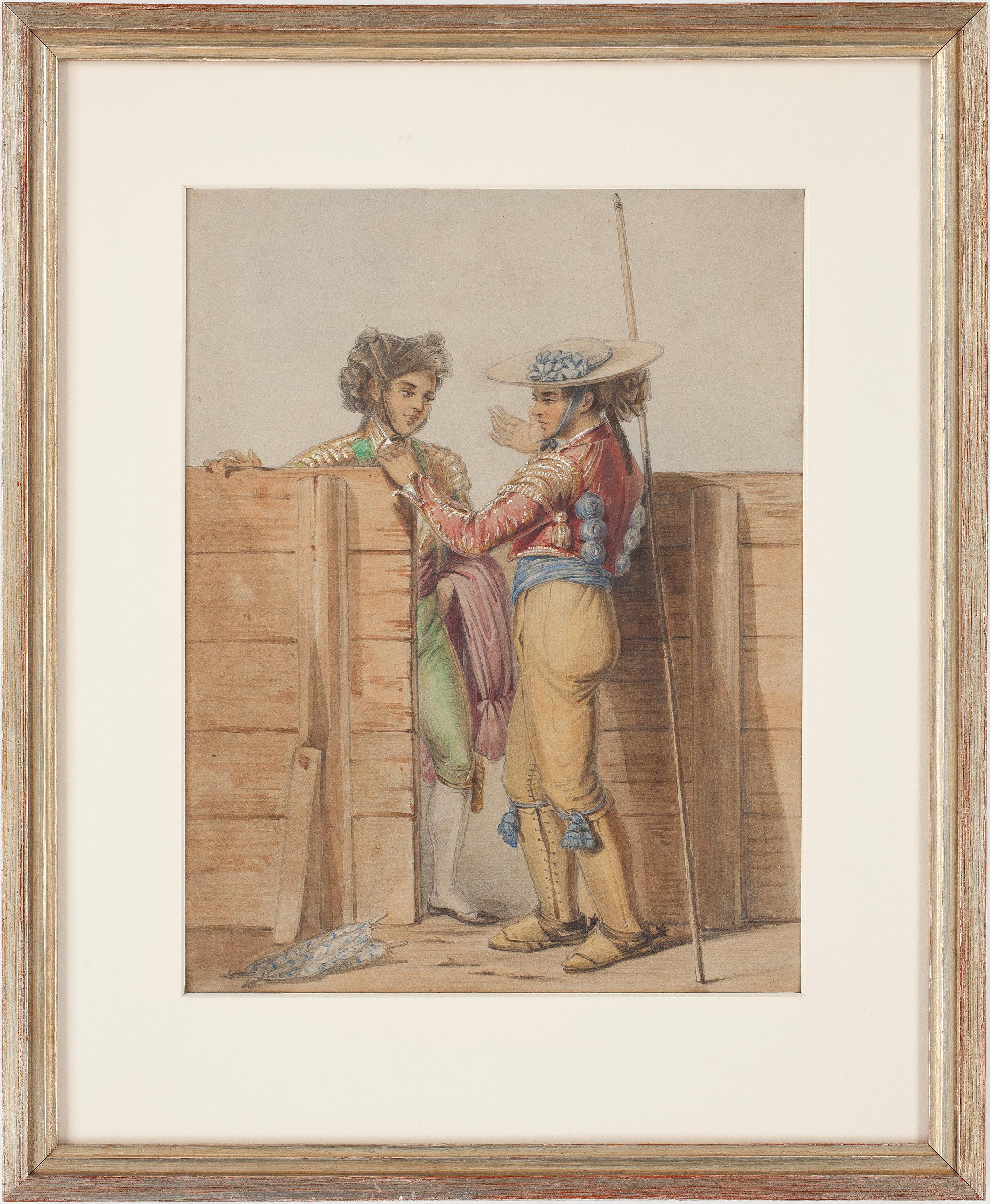 Egron Lundgren - From a spanish bullfight; a Bandirelleros and a Picador