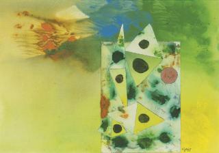 Eileen Agar - Abstract in yellow and green
