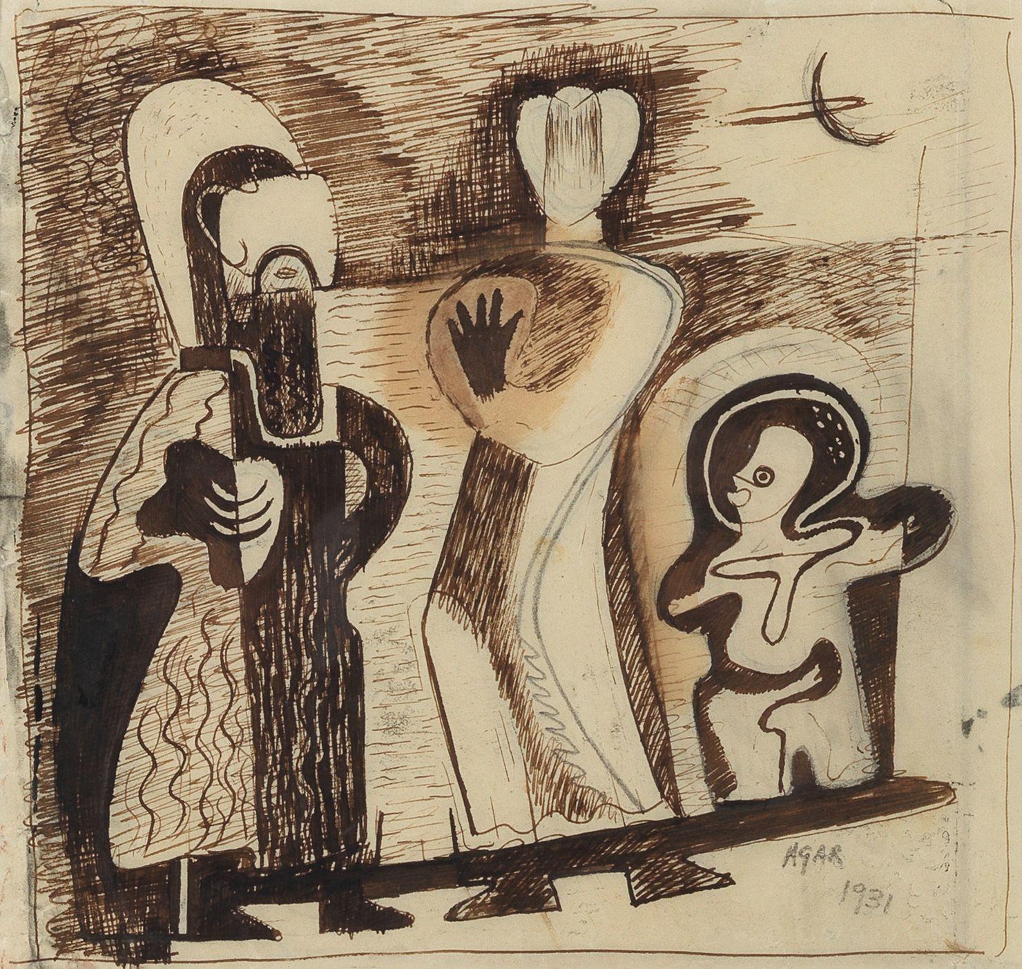 Eileen Agar - Family Trio