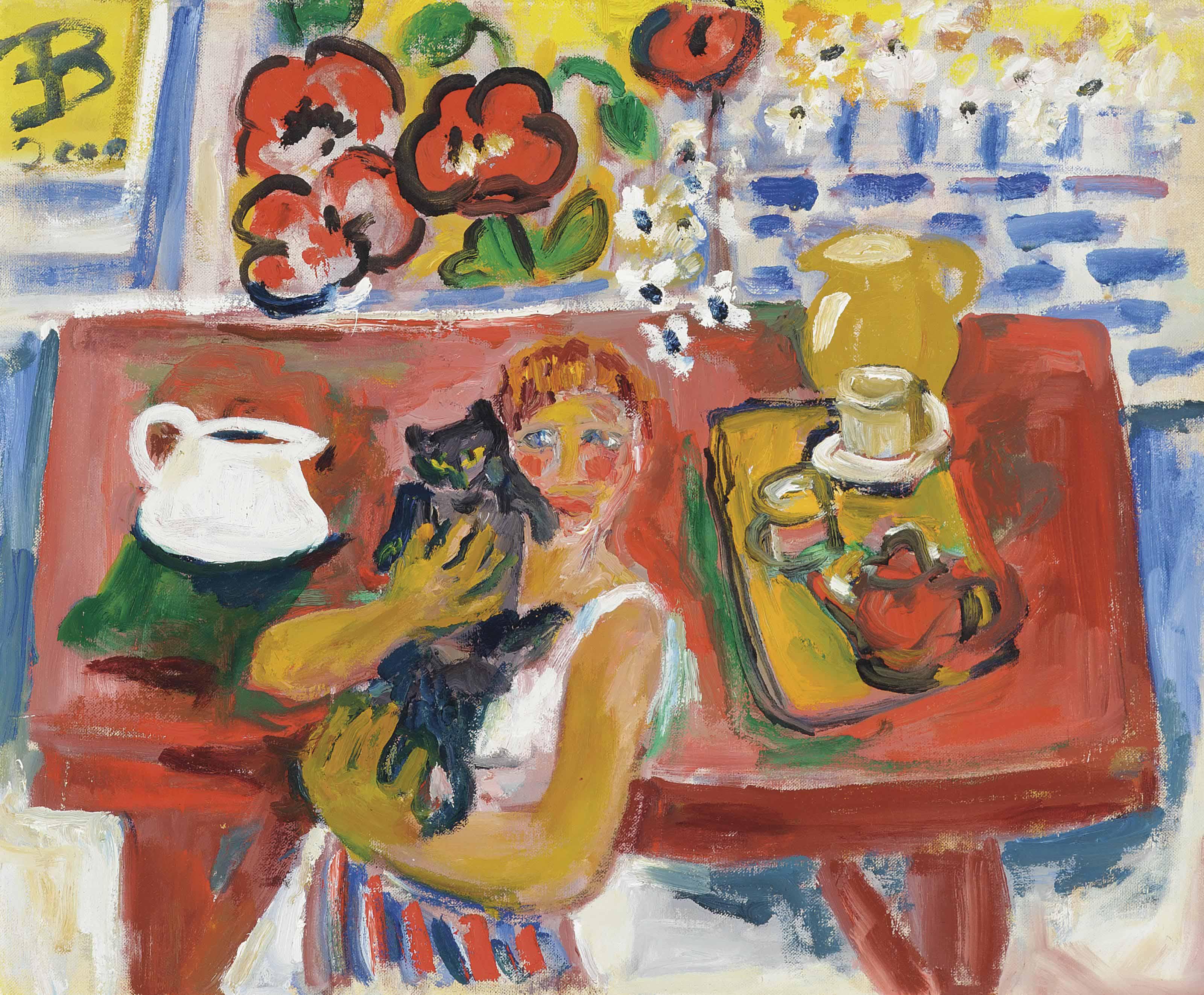 Eileen Bell - Girl Clutches Cat