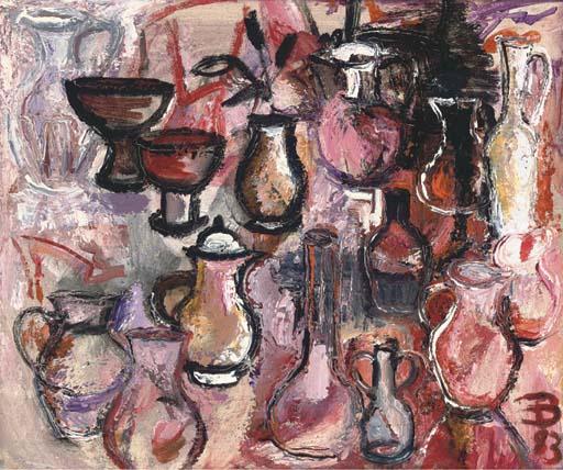 Eileen Bell - Pattern of Pots; Still Life With Pots; And Still Life With Bottles