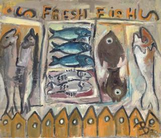 Eileen Bell - Waiting For The Fish Boat, Aldeburgh