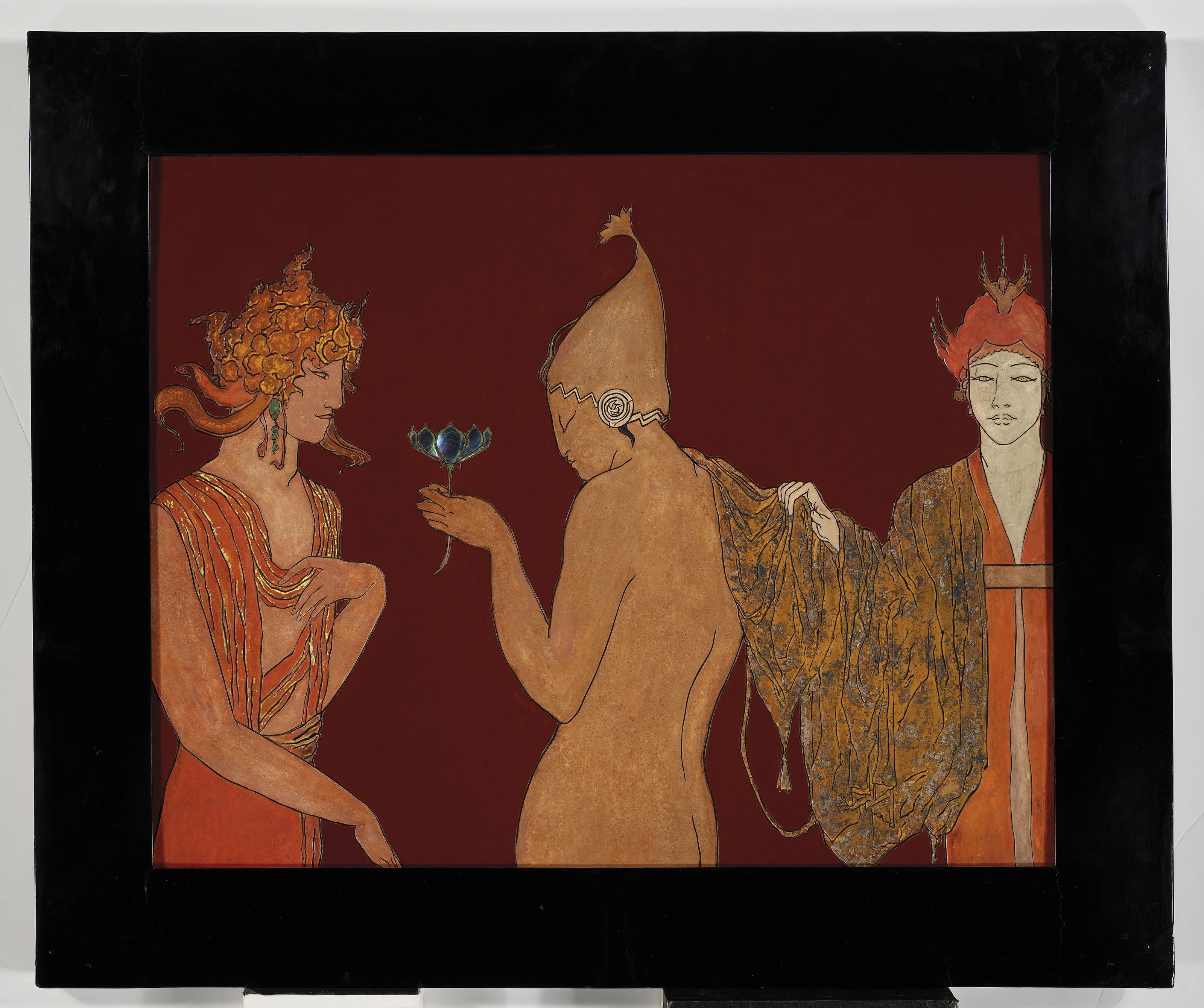 Eileen Gray - PANNEAU ‘AUM MANE PADME AUM\' (SALUT A TOI, O JOYAU DANS LE LOTUS), VERS 1912