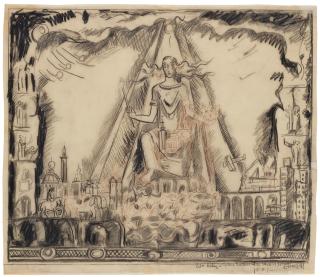 Einar Forseth - A study for Mälardrottningrn, Gyllene Salen, Stockholm City Hall