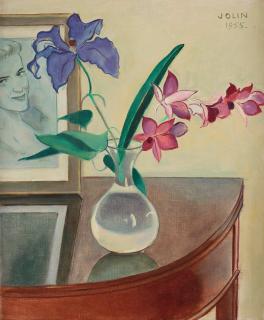 Einar Jolin - Still life with flowers.