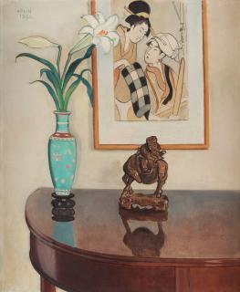 Einar Jolin - Still life with lilies.