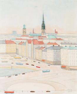 Einar Jolin - View over Old Town, Stockholm