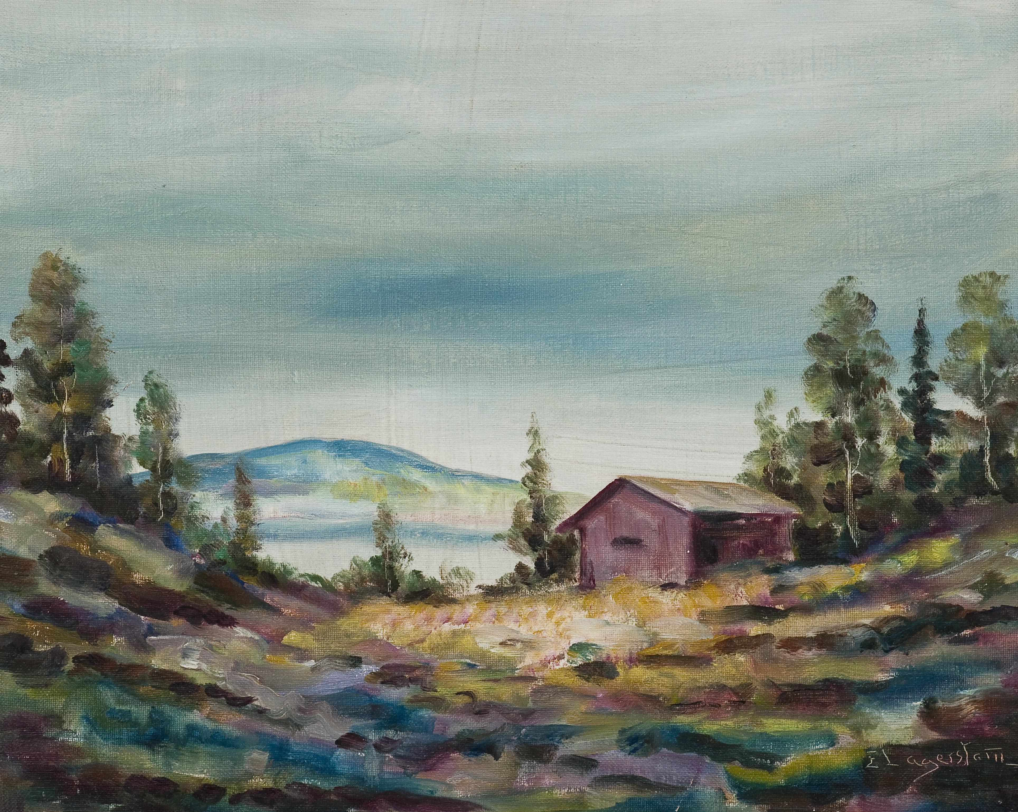 Einar Lagerstam - A Red Cottage.