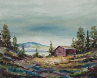 Einar Lagerstam - A Red Cottage.