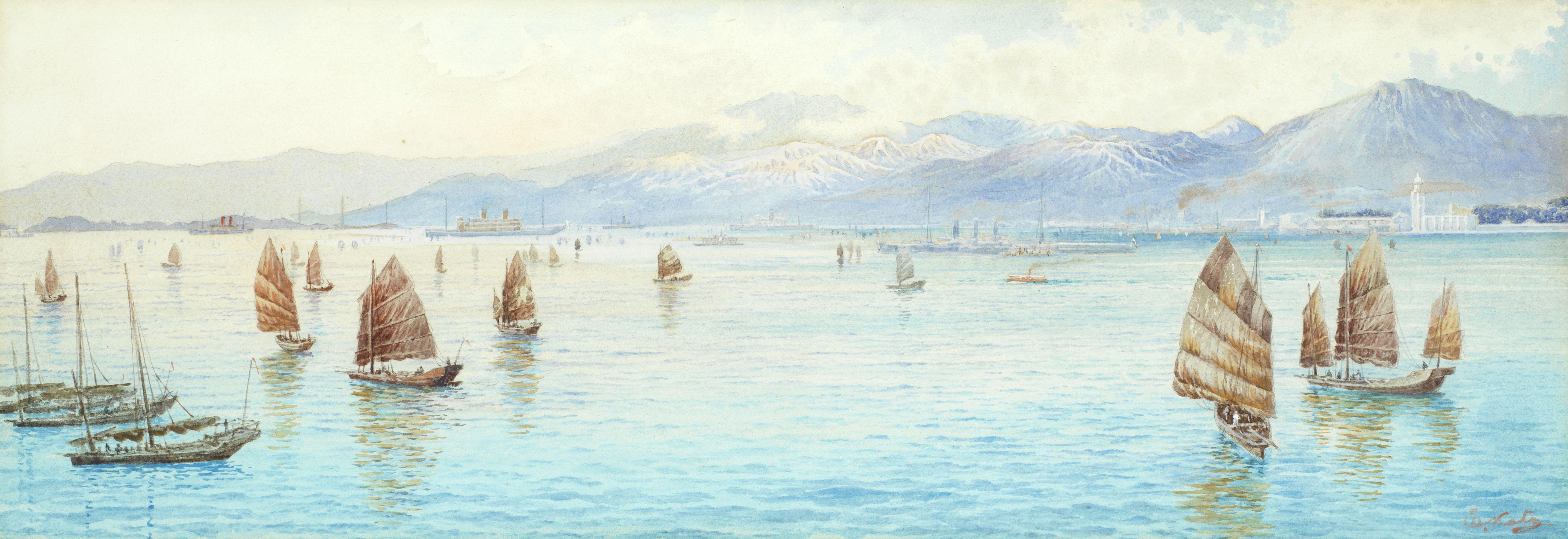 Eizo Kato - A View Across Victoria Harbour To Hong Kong Island