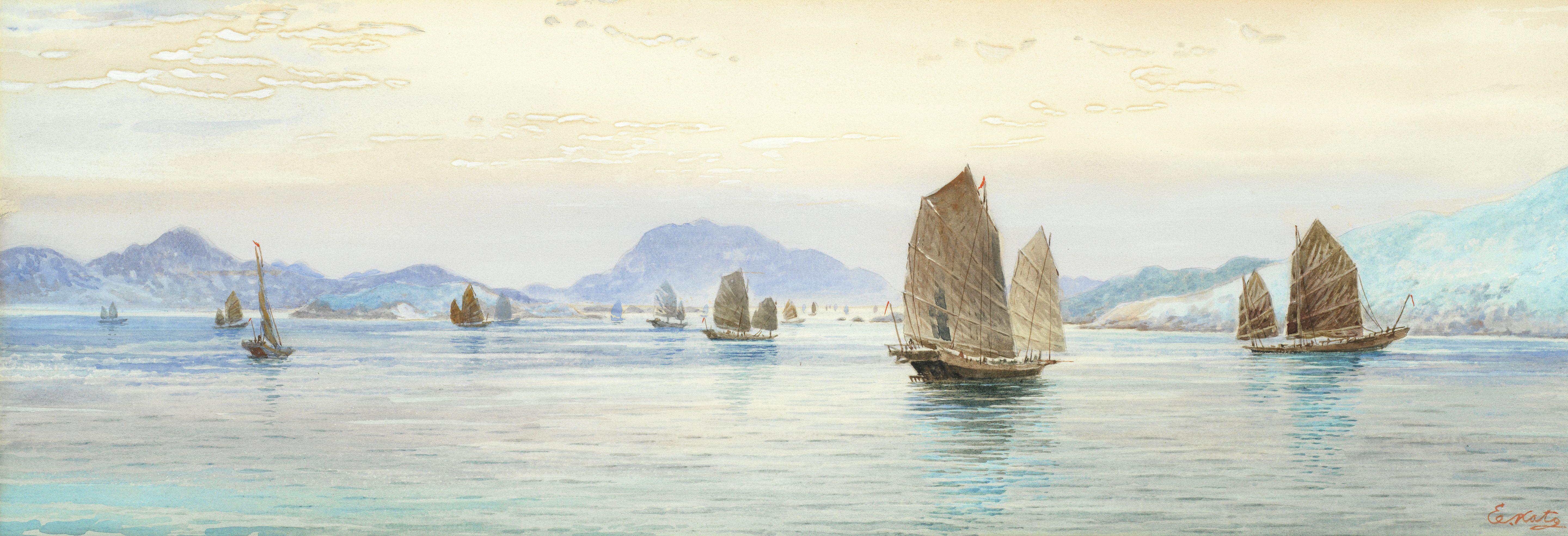 Eizo Kato - A View Across Victoria Harbour To Hong Kong Island