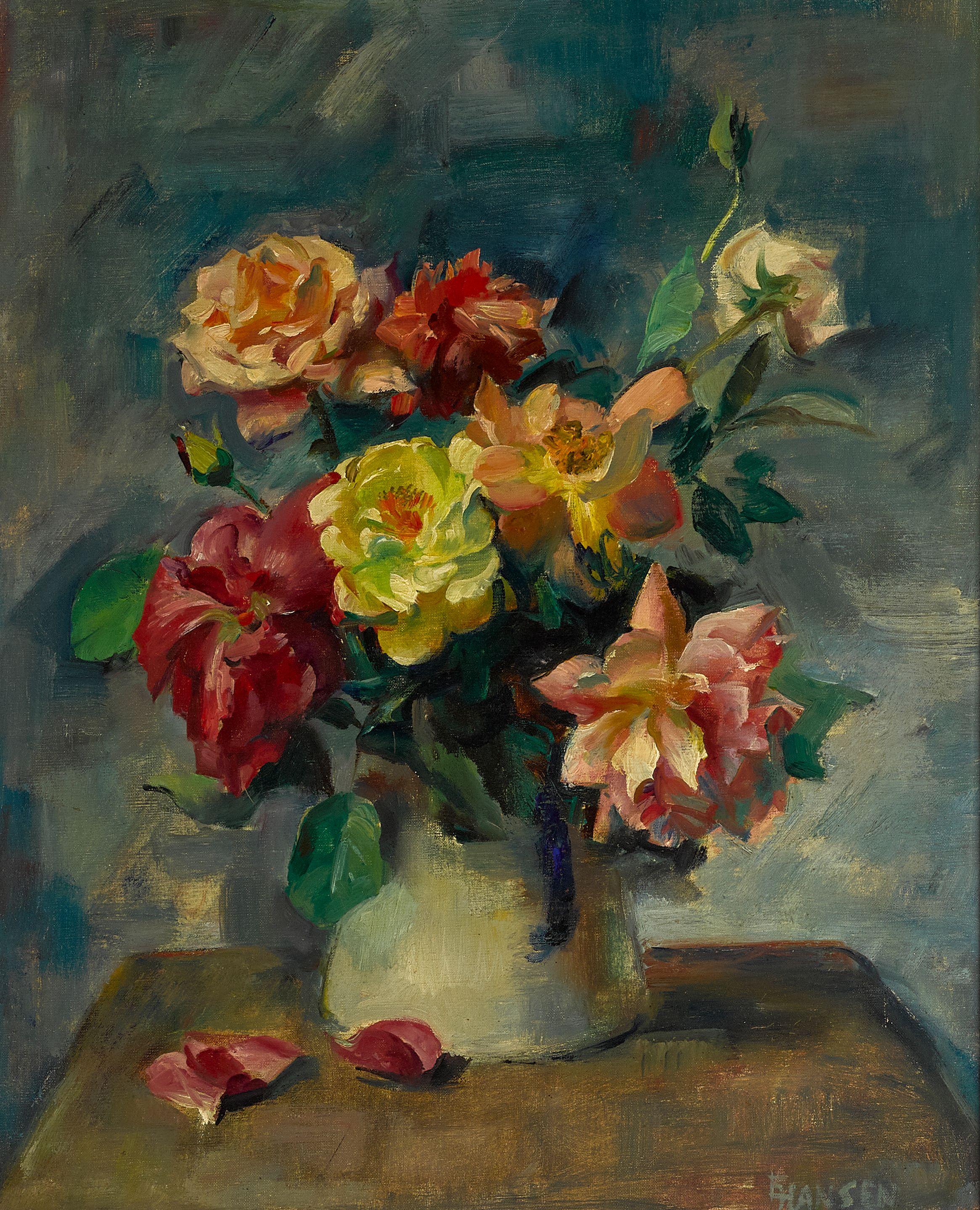 Ejnar Hansen - Still life with roses