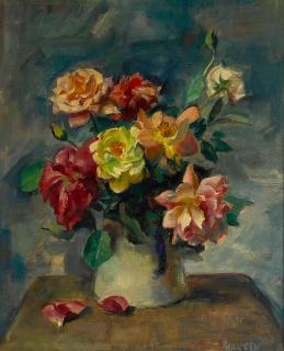 Ejnar Hansen - Still life with roses