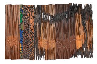 El Anatsui - Grandma\'S Cloth Series, 1993 76 X 130 X 2Cm (29 15/16 X 51 3/16 X 13/16In). (In 14 Pieces)