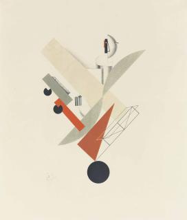El Lissitzky - Globetrotter (In Der Zeit), From: Sieg Über Die Sonne (Lissitsky-Küppers 59)