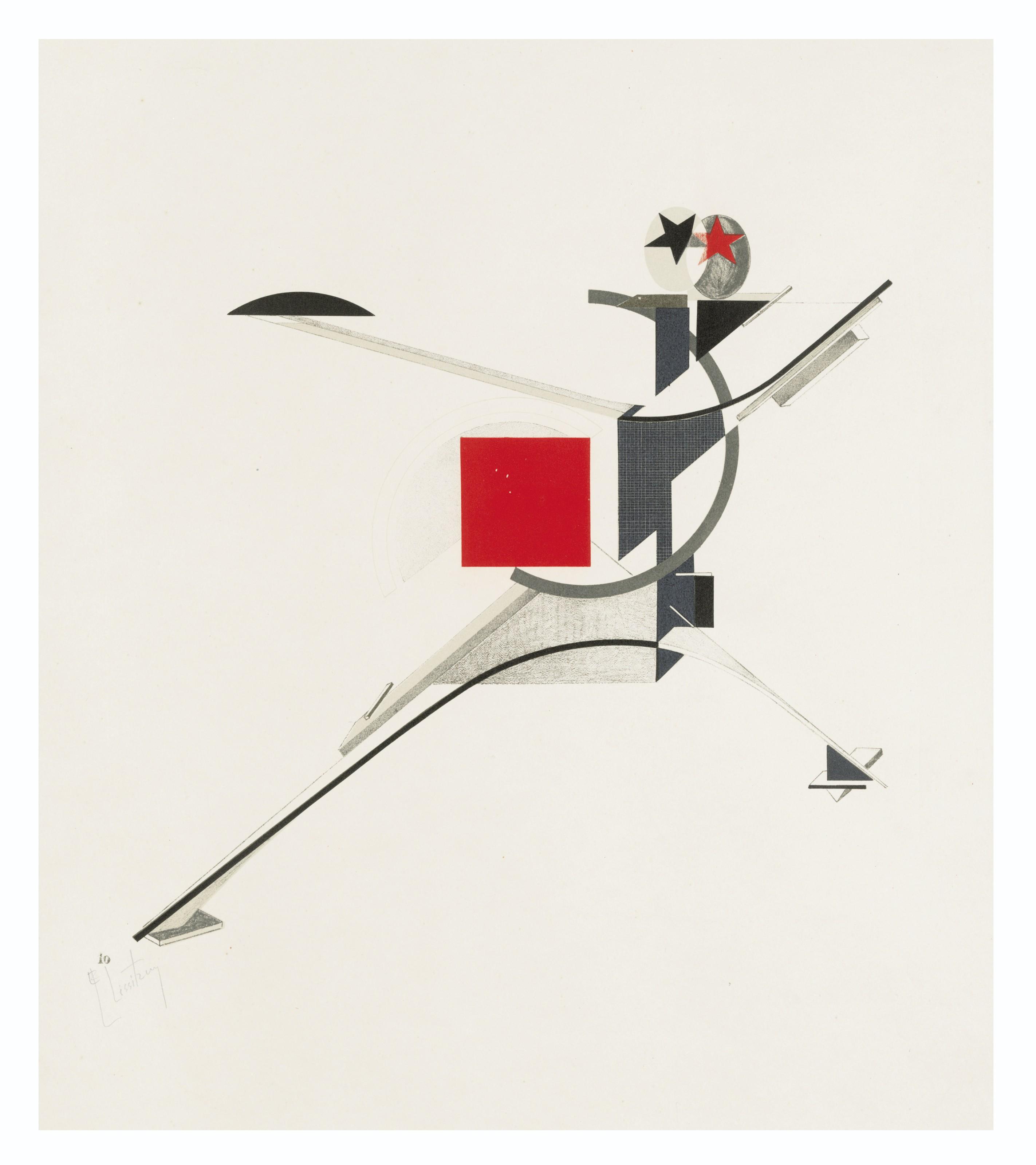 El Lissitzky - Neuer, Plate 10 from Sieg über die Sonne